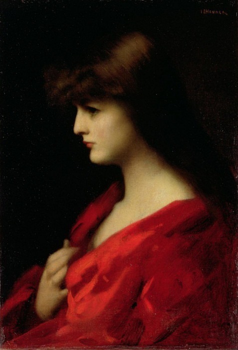 Эскиз женщины в красном. Жан-Жак Эннер