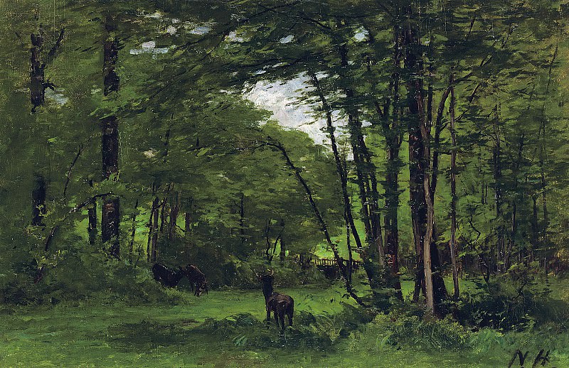Forest of Fontainebleau, 1868. Nathaniel Hone