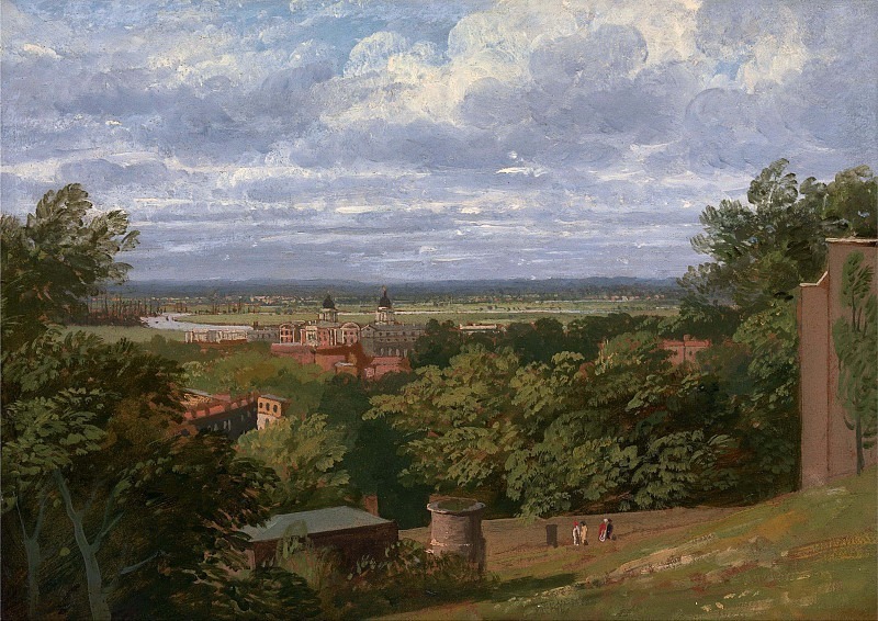 Greenwich Hospital from the Observatory with a Distant View of London. Thomas Hofland