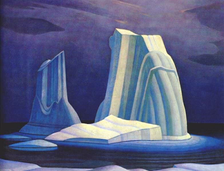 harris icebergs, davis strait 1930. Harris