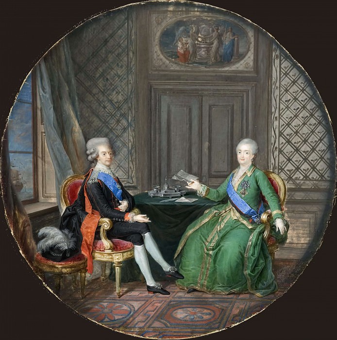 Король Густав III и Екатерина II в России во Фредриксхамне 1783 г.. Корнелиус Хойер