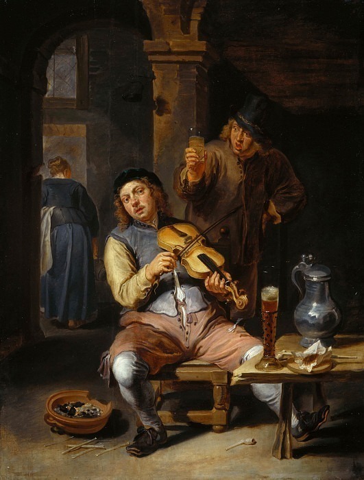 The Blind Fiddler. Willem van Herp (Attributed)