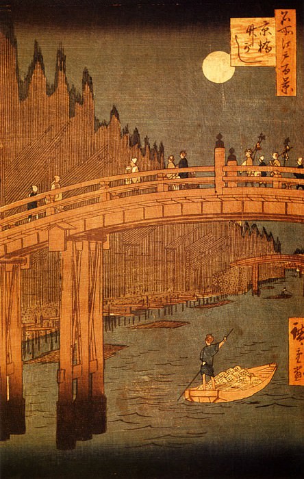 Hiroshige Utagawa Kyobashi Bridge. Utagwa Hiroshige