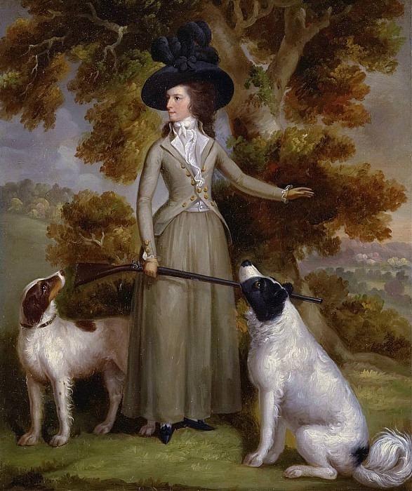 The Countess of Effingham with Gun and Shooting Dogs. George Haugh