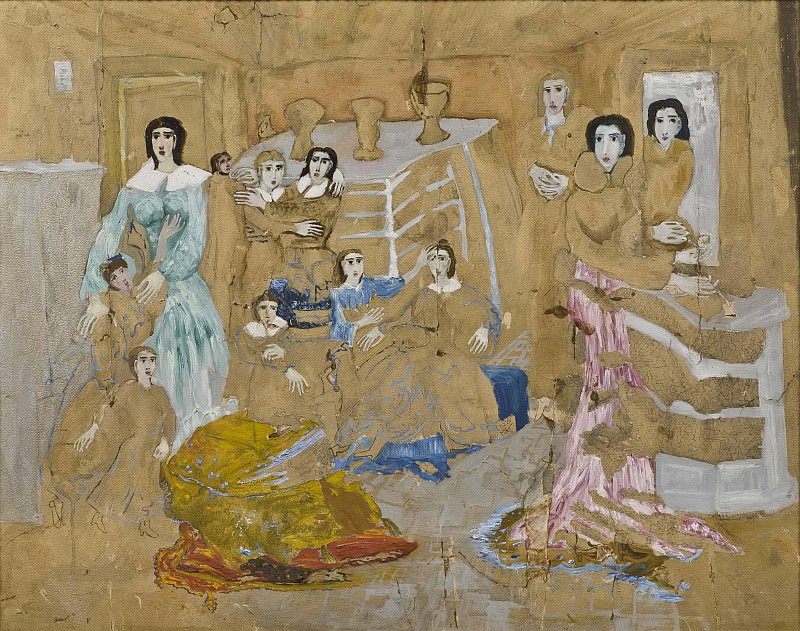 Figures on Golden Ground. Composition from His Illness, Carl Fredrik Hill