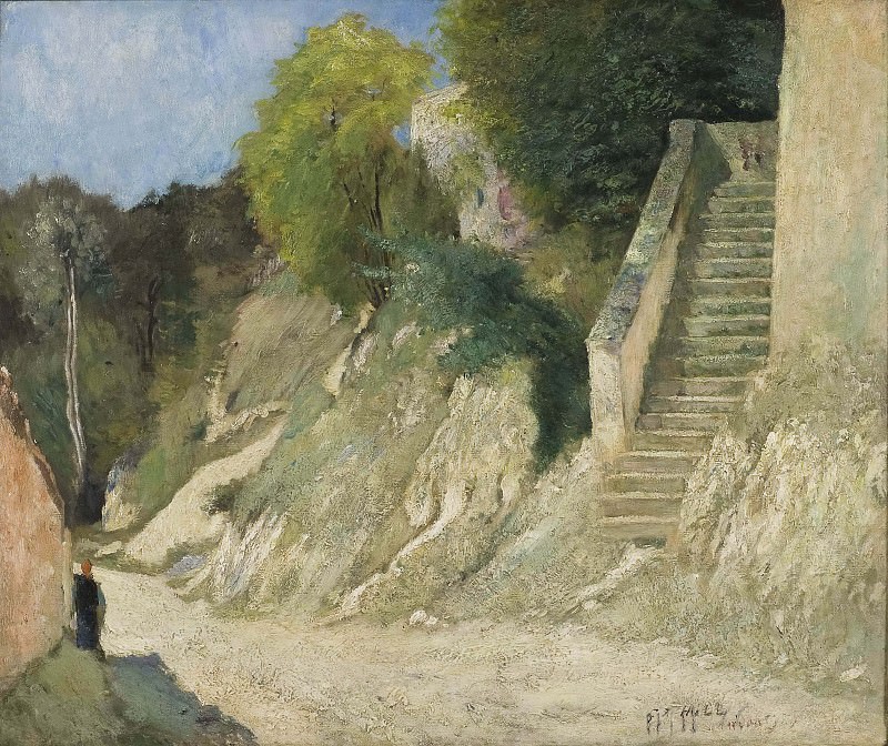 A Steep Ascent in Montigny-sur-Loing, Carl Fredrik Hill