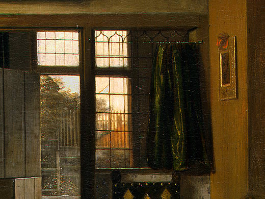 THE BEDROOM, 1658-1660, DETALJ. Pieter de Hooch
