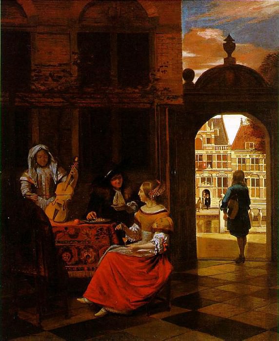 Музыкальный вечер (1677).. Питер де Хох