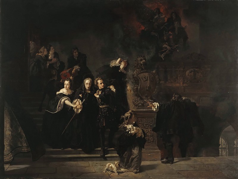 The Fire at the Royal Palace, Stockholm, May 7th, 1697. Johan Fredrik Höckert