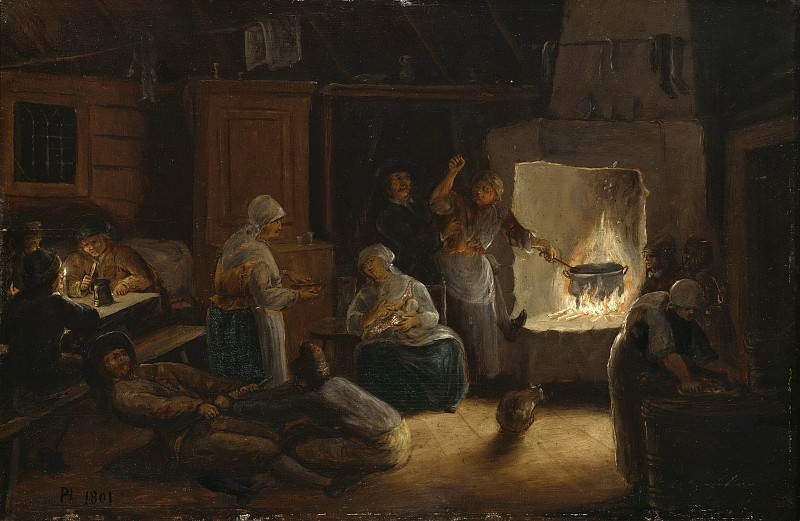 Inside a Peasant’s Cottage in Småland, Pehr Hörberg