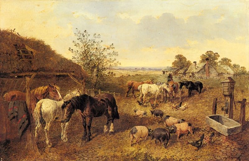 A Farmstead. John Frederick Herring