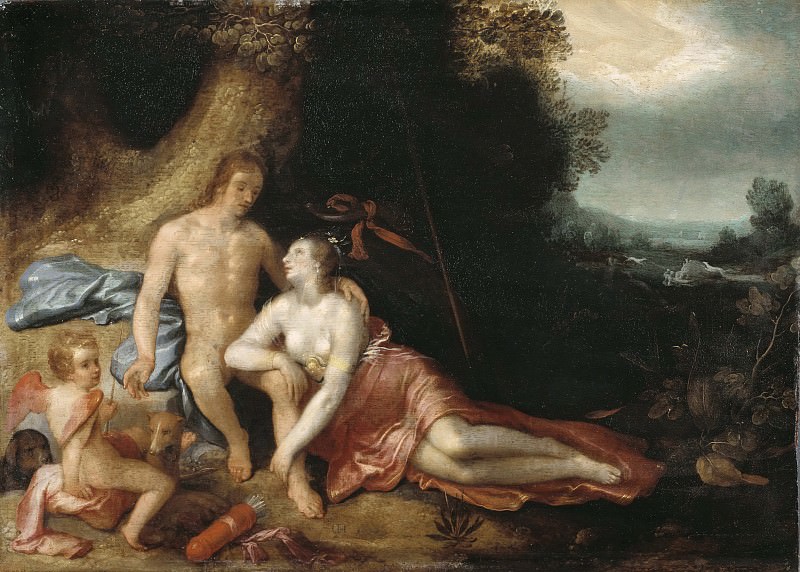 Venus and Adonis. Cornelis Cornelisz Van Haarlem