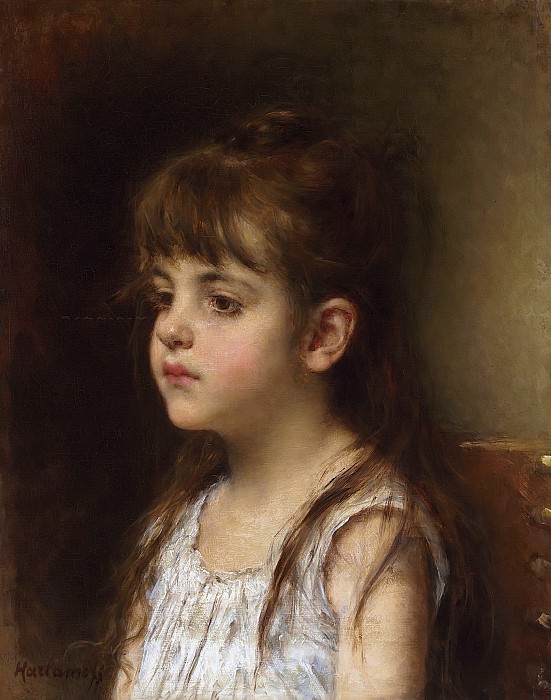 Portrait of a Young Girl. Alexei Alexeivich Harlamoff