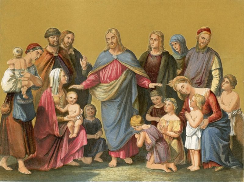 Christ blessing children. Heinrich Maria von Hess