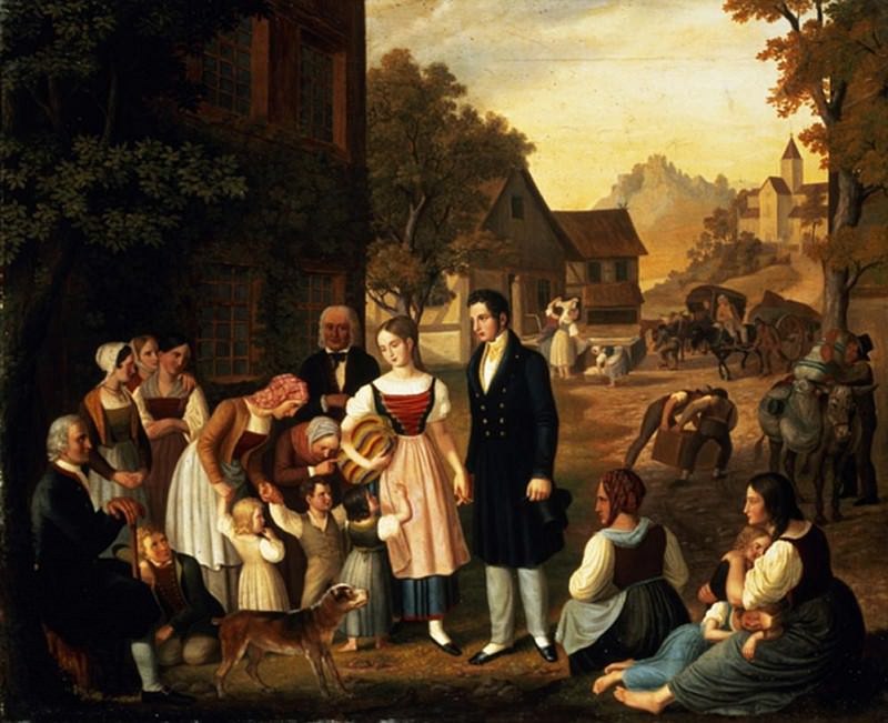 Dorotheas Farewell, from Goethes „Hermann and Dorothea“. Heinrich Maria von Hess