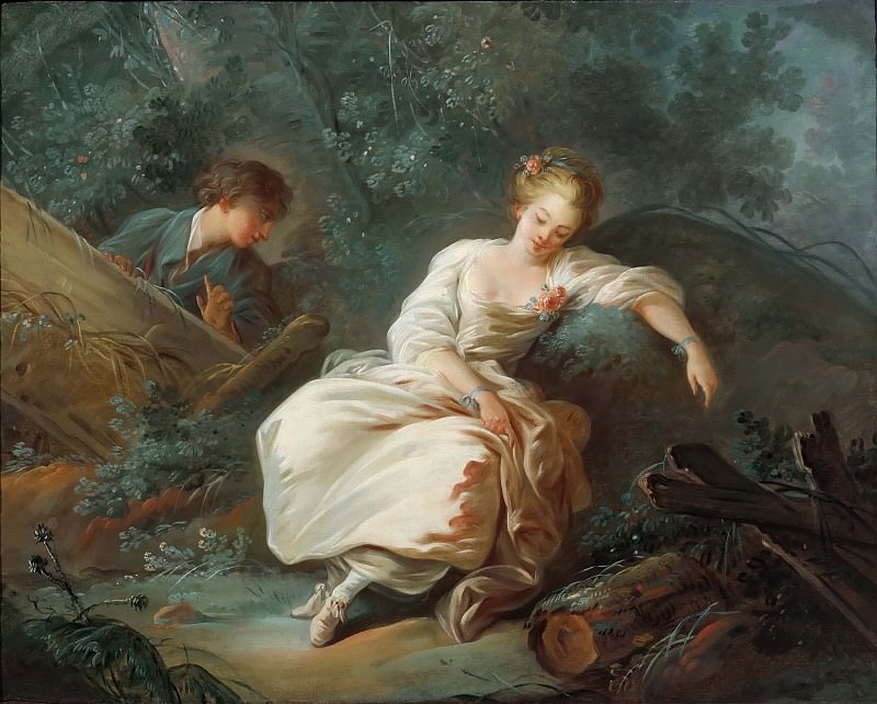 Young Couple in a Landscape. Jean-Baptiste Huet