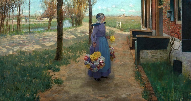 Flower Girl in Holland. George Hitchcock