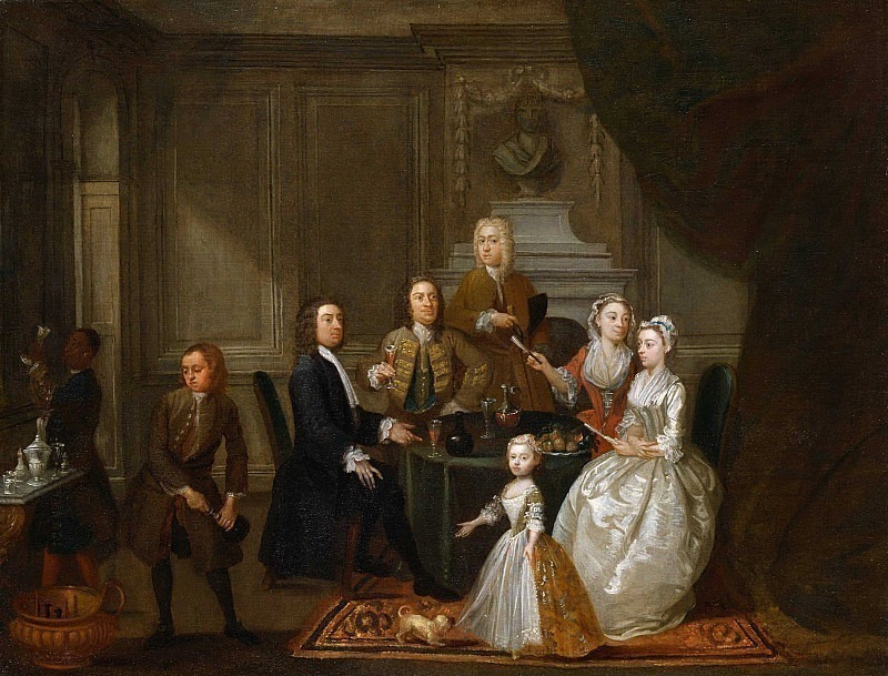 Group portrait, probably of the Raikes family. Gawen Hamilton