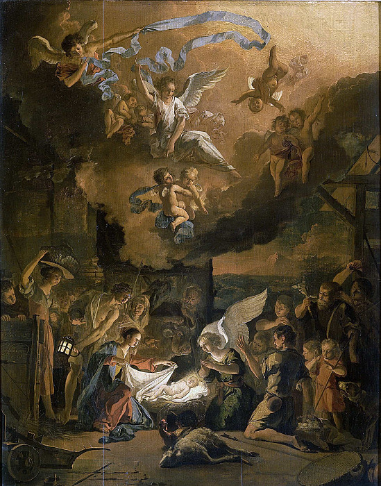 Adoration of the Shepherds. Abraham Hondius
