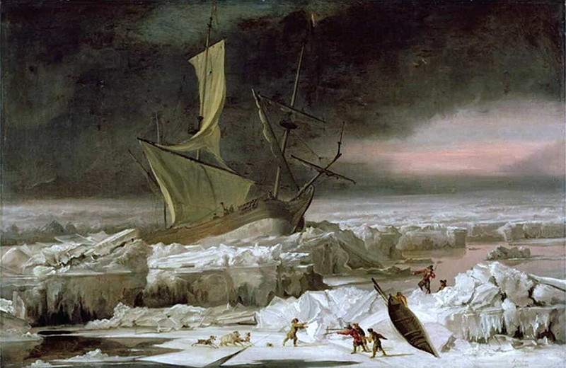 Arctic Adventure, or a Ship in Distress Off Greenland. Abraham Hondius