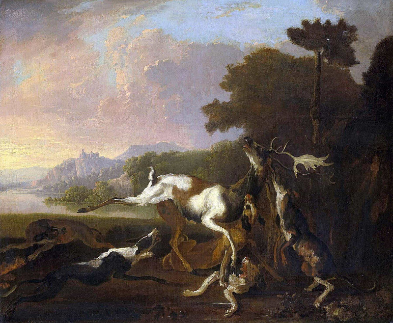 The Deer Hunt. Abraham Hondius
