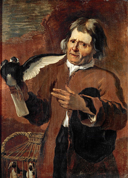 The Pigeon-Seller. Abraham Hondius