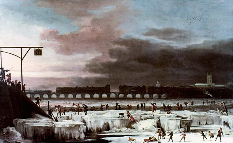 Frozen Thames. Abraham Hondius