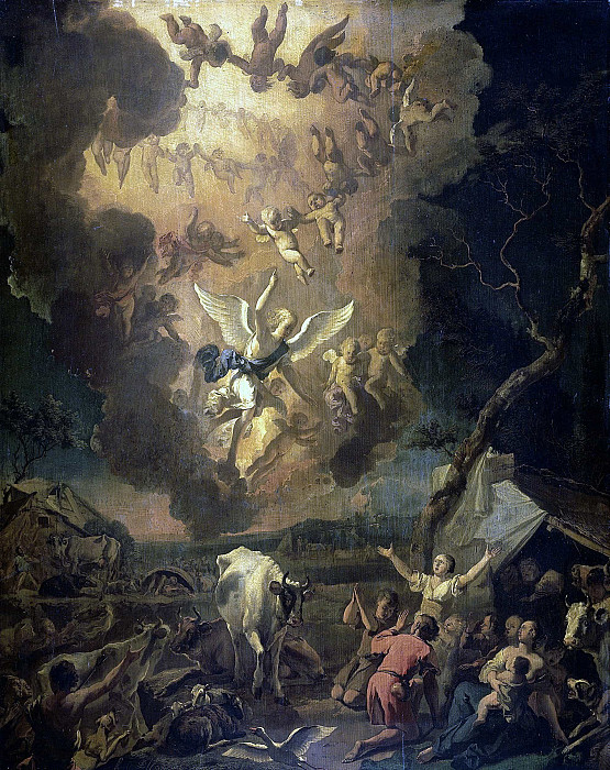 Annunciation to the Shepherds. Abraham Hondius