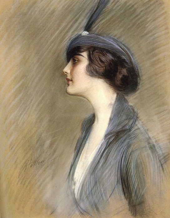 Portrait Of Clara Weil. Paul Cesar Helleu