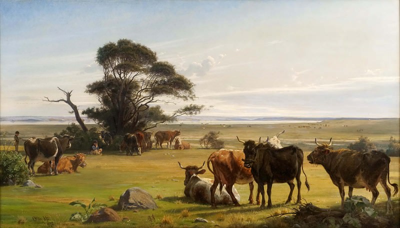 Коровы на лугу, Карл Отто Аслунд