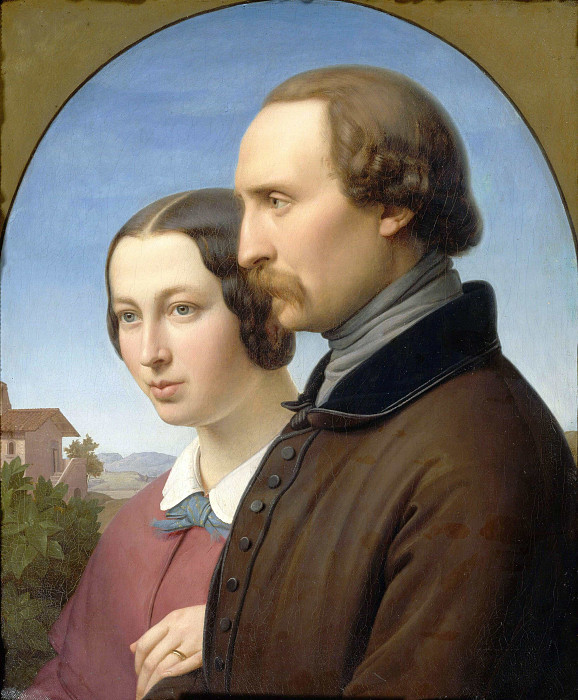 Portrait of Ernst Deger and His Wife Augusta. Franz Ittenbach