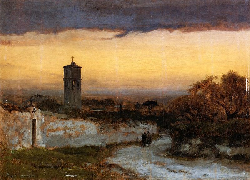 Monastery at Albano. George Inness