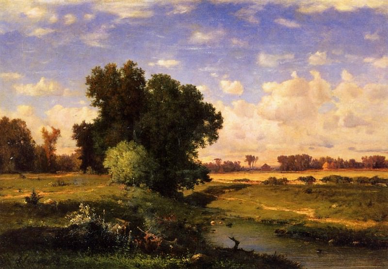 Hackensack Meadows Sunset. George Inness