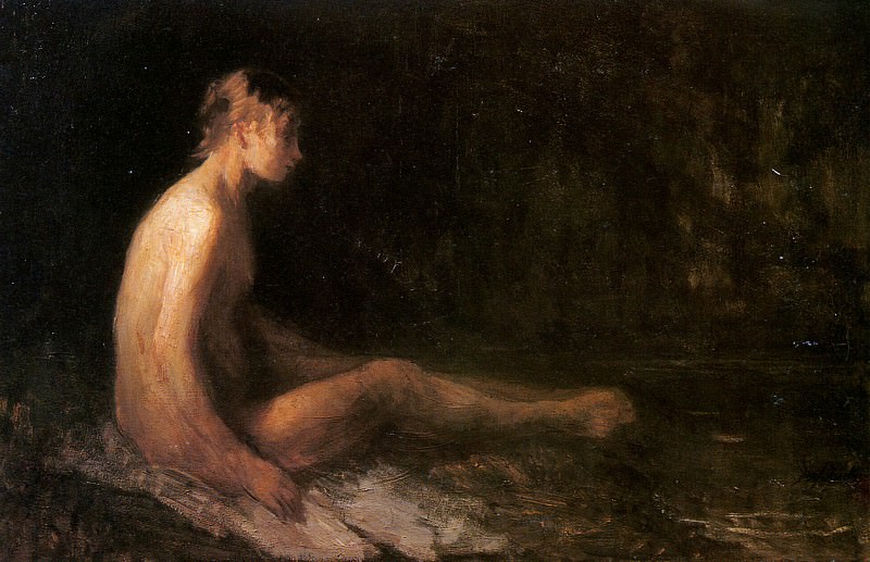 Nude at a well. Jozef Israels