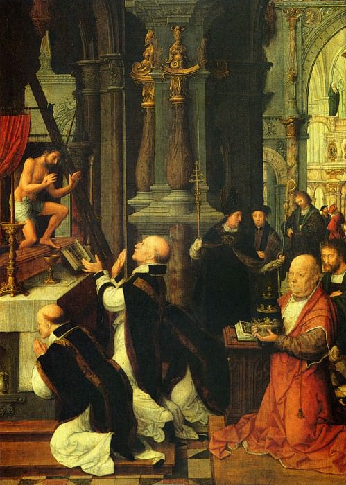 Isenbrandt Adriaen The Mass Of St Gregory. Адриан Йесбрандт Ишенбрандт