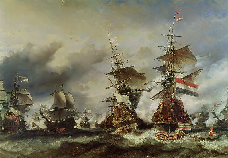 The Battle of Texel. Louis Gabriel Eugene Isabey