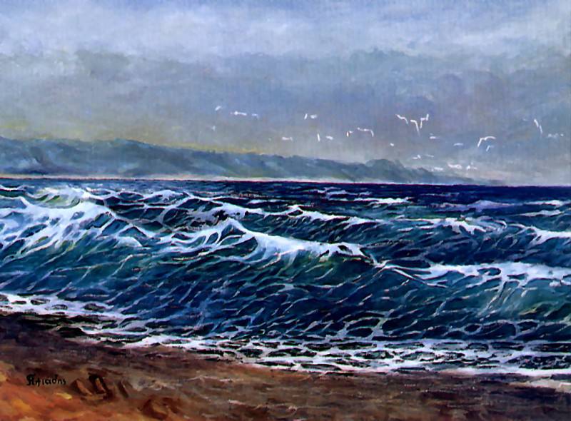 T Iliadis - The Sea (mouthpainted), De. T Iliadis