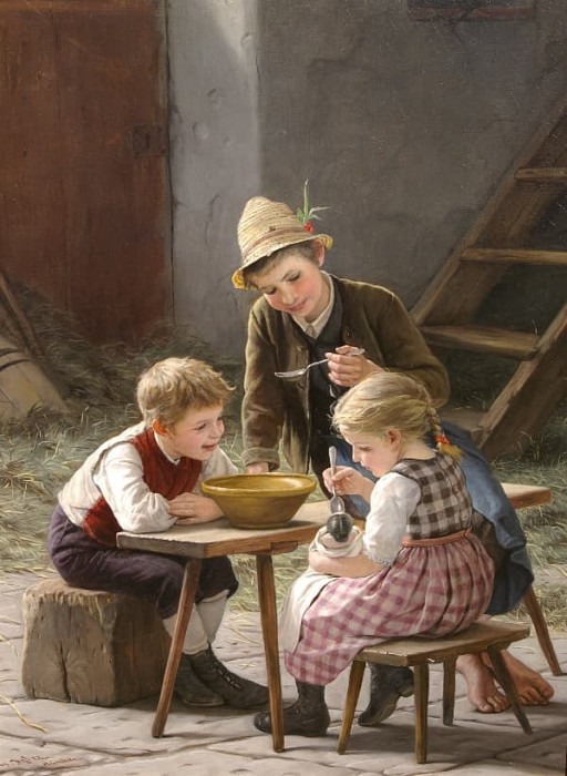 Играющие дети. Густав Иглер