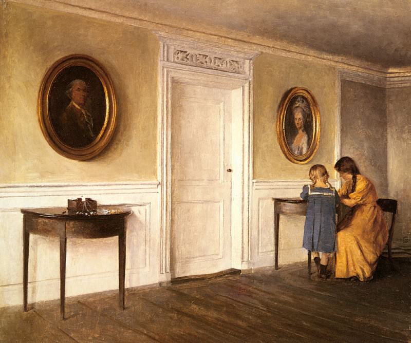 Ilsted Peter Two Of The Artist s Daughters At Liselund. Peter Vilhelm Ilsted