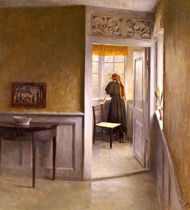 Ilsted Peter Vilhelm Looking Out The Window. Питер Вильгельм Ильстед