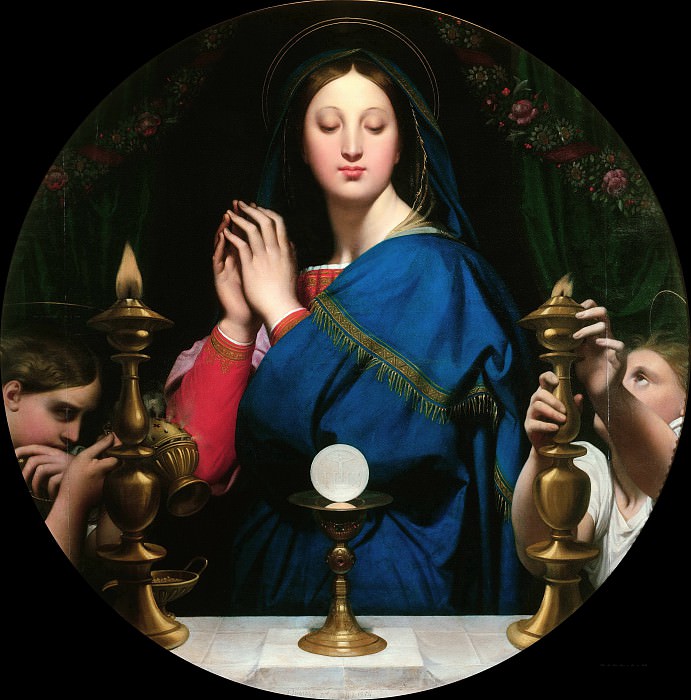 Virgin with the Host. Jean Auguste Dominique Ingres