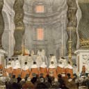 Pontifical Mass at Saint Peter’s Basilica in Rome, Jean Auguste Dominique Ingres