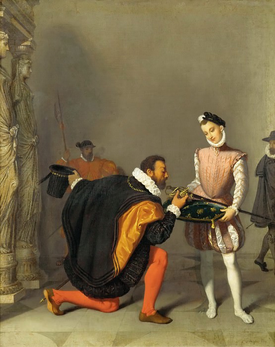 Дон Педро Толедский целует шпагу короля Генриха IV. Жан Огюст Доминик Энгр