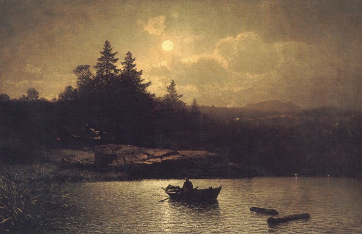 Fishing by Moonlight. Sophus Jacobsen