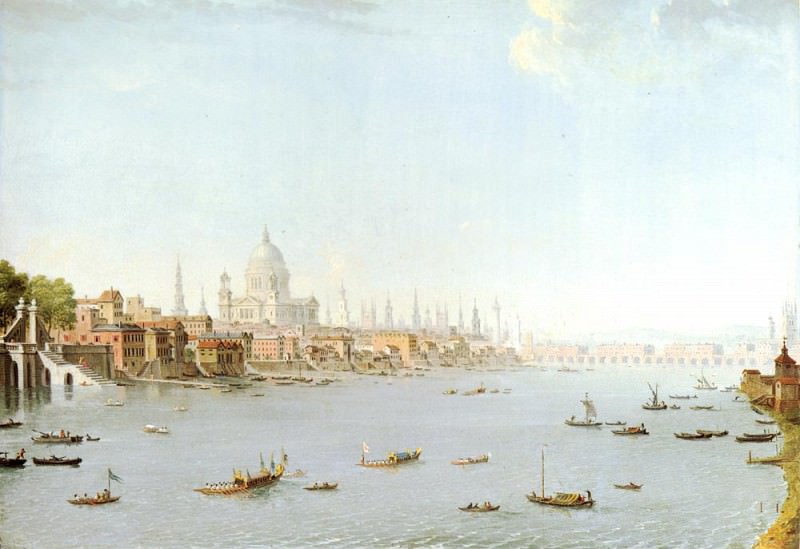Joli Antonio The Thames Looking Towards The City. Антонио Джоли