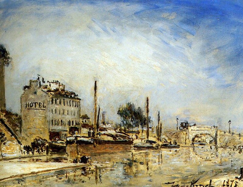 Канал Сен-Мартен в Париже. Йохан Бартолд Йонгкинд