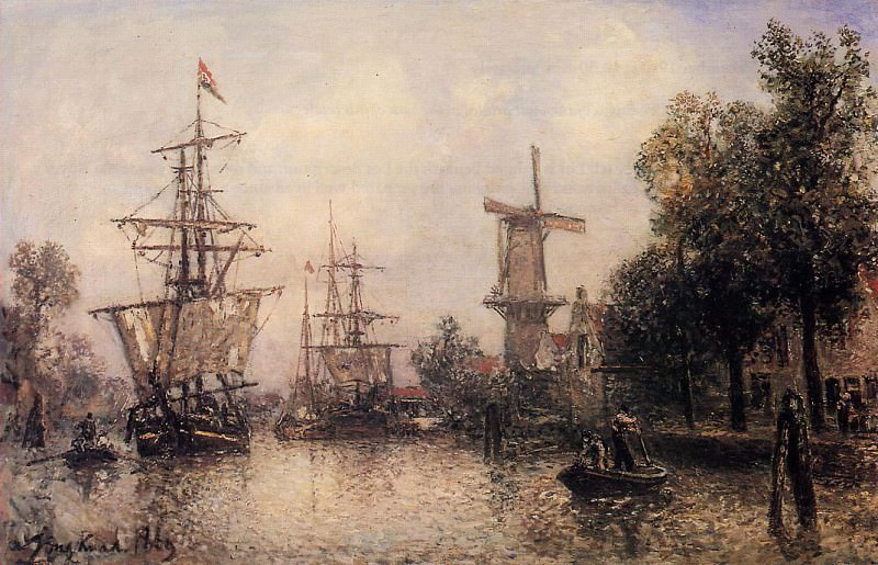 Роттердамский порт. Йохан Бартолд Йонгкинд