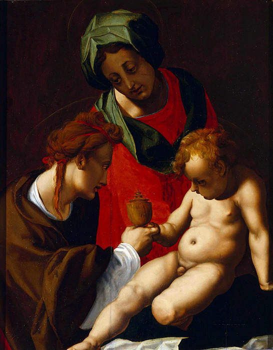 Мадонна с младенцем и Магдалиной. Якопино дель Конте