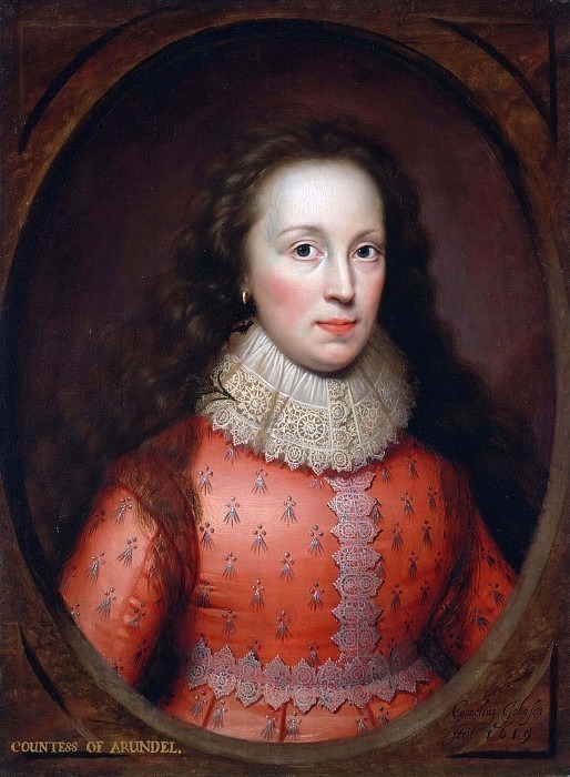 Женщина, традиционно идентифицируемая как графиня Арундел. Корнелиус Джонсон