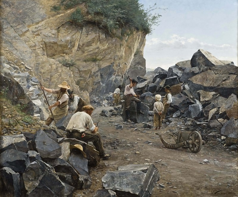 In the Quarry. Motif from Switzerland. Axel Jungstedt